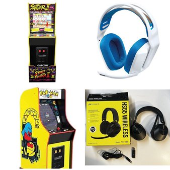 Pallet – 7 Pcs – Game Room, Audio Headsets – Customer Returns – ARCADE1up, Logitech, Corsair, Razer