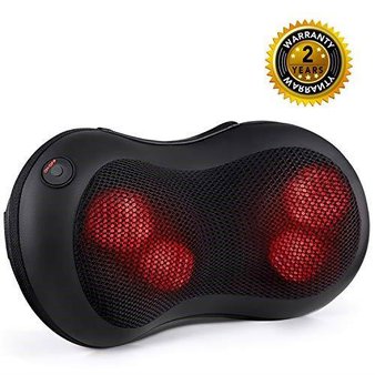 AMAZON CLEARANCE! Pallet – 104 Pcs – Naipo MGP-129M Shiatsu Massage Pillow Back Neck Massager with Heat Kneading, Black – Brand New – Retail Ready