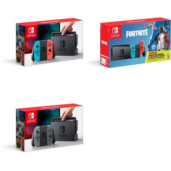 5 Pcs – Nintendo Switch Consoles – Refurbished (GRADE A) – Models: HACSKABAA, HACSKAAAA, Switch: Fortnite – Double Helix Bundle – Video Game Consoles