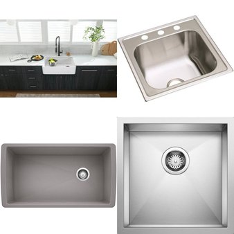 Pallet – 18 Pcs – Kitchen & Bath Fixtures, Hardware – Customer Returns – Kohler, ProFlo, Blanco, ELKAY