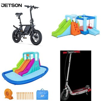 Pallet – 11 Pcs – Powered, Outdoor Play, Lenses, Vehicles, Trains & RC – Customer Returns – Razor Power Core, Bounceland, National Geographic, New Bright