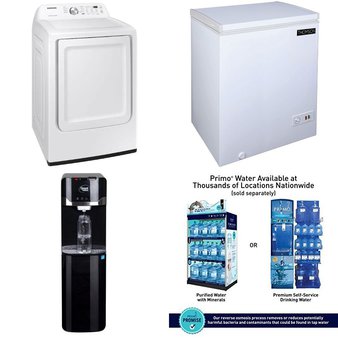 Pallet – 7 Pcs – Bar Refrigerators & Water Coolers, Laundry, Refrigerators, Freezers – Customer Returns – Primo Water, Samsung, Galanz, Primo International