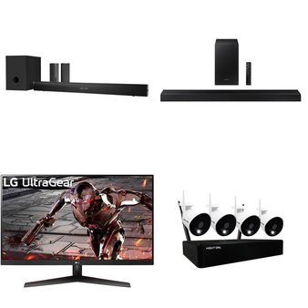 Pallet – 38 Pcs – Speakers, Powered, Security & Surveillance – Damaged / Missing Parts / Tested NOT WORKING – Samsung, LG, Onn, Jetson