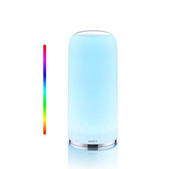 CLEARANCE! Pallet – 264 Pcs – Aukey LT-T7R Table Lamp RGB Touch-Sensitive Bedside Lamp with Timer Function, White – Brand New – Retail Ready