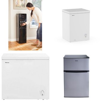 Pallet – 8 Pcs – Bar Refrigerators & Water Coolers, Freezers, Refrigerators – Customer Returns – HISENSE, Galanz, Primo