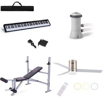 Pallet – 30 Pcs – Lighting & Light Fixtures, Accessories, Exercise & Fitness, Baby – Open Box Customer Returns – Artika, Intex, LA Parts, HomeConcept