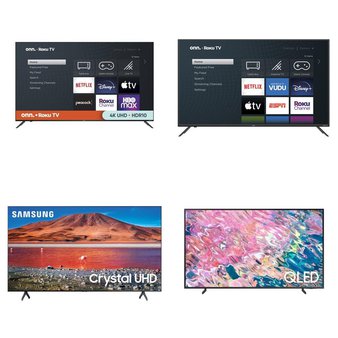 36 Pcs – LED/LCD TVs – Refurbished (GRADE A, GRADE B) – Samsung, Onn, LG, VIZIO