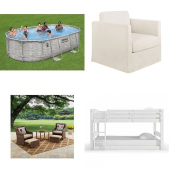 6 Pallets – 46 Pcs – Cycling & Bicycles, Exercise & Fitness, Patio – Overstock – BalanceFrom, Mainstays, Huffy, Better Homes & Gardens