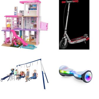 CLEARANCE! Pallet – 9 Pcs – Powered, Dolls, Outdoor Play – Customer Returns – Razor, Razor Power Core, Jetson, Barbie