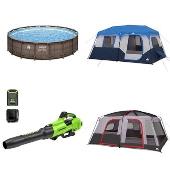 Pallet – 21 Pcs – Camping & Hiking, Patio, Pools & Water Fun, Leaf Blowers & Vaccums – Customer Returns – Ozark Trail, Ozark, Coleman, Better Homes & Gardens