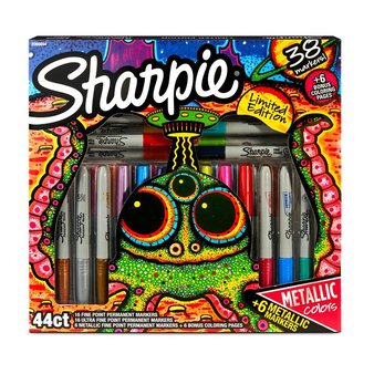 91 Pcs – Sharpie Permanent Markers 44 Count, Multicolor – 18 Years and Up – New – Retail Ready