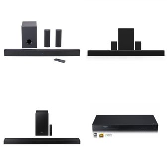 Pallet – 19 Pcs – Speakers – Damaged / Missing Parts / Tested NOT WORKING – Onn, VIZIO, Samsung, LG