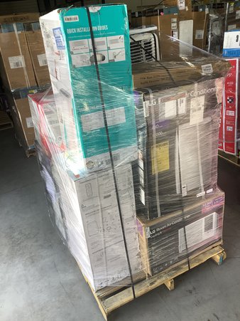 3 Pallets – 26 Pcs – Air Conditioners, Fans – Mixed Conditions – Honeywell, LG, Emerson, Keystone