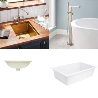 Pallet – 18 Pcs – Kitchen & Bath Fixtures – Open Box Like New – Signature Hardware