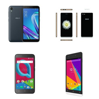 WEEKLY PHONES – 2 Case Packs – 64 Pcs – Brand New UNKNOWN Carrier – Asus, ALCATEL, ZTE, BLU – Walmart