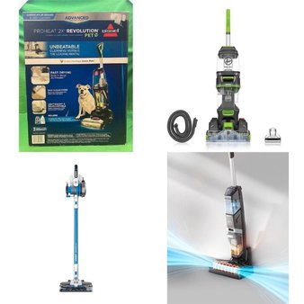 CLEARANCE! 1 Pallet – 17 Pcs – Vacuums – Customer Returns – Bissell, Hoover, Hart, Tineco