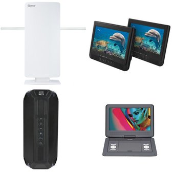 CLEARANCE! Pallet – 25 Pcs – DVD & Blu-ray Players, Speakers, Powered, Accessories – Customer Returns – Onn, Philips, THE SINGING MACHINE, Antop
