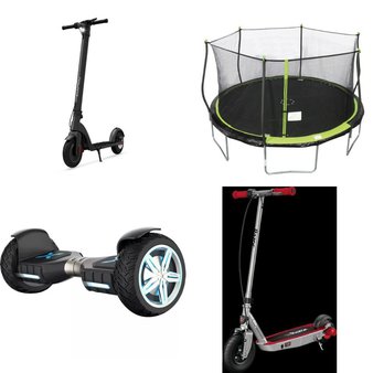 Pallet – 12 Pcs – Powered, Trampolines, Game Room – Customer Returns – Razor, Razor Power Core, Hover-1, Bounce Pro