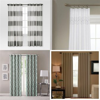 87 Pcs – Curtains and Window Coverings – Like New, Used, Open Box Like New, New Damaged Box – Retail Ready – threshold, Madison Park, Exclusive Home, Pillowfort