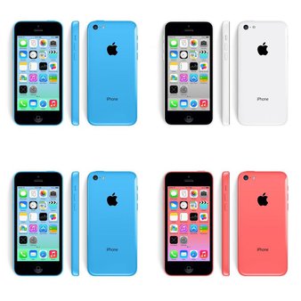 10 Pcs – Apple iPhone 5C – Refurbished (GRADE B – Unlocked) – Models: ME597LL/A, MGF22LL/A, MGFF2LL/A, MGFA2LL/A – Smartphones