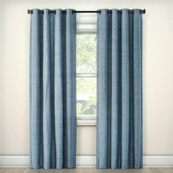 108 Pcs – Eclipse Rowland Light Blocking Curtain Panel, 52″x95″ Blue W/100% Polyester – New – Retail Ready