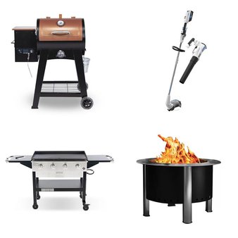Pallet – 8 Pcs – Grills & Outdoor Cooking, Fireplaces, Hedge Clippers & Chainsaws, Trimmers & Edgers – Customer Returns – Mm, Hart, Snow Joe, Pit Boss