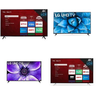 60 Pcs – LED/LCD TVs – Refurbished (GRADE A, GRADE B) – TCL, LG