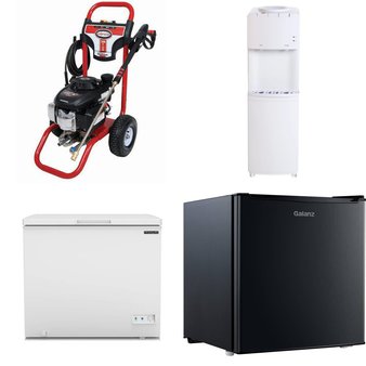 Pallet – 6 Pcs – Bar Refrigerators & Water Coolers, Refrigerators, Pressure Washers – Customer Returns – Frigidaire, Great Value, Galanz, Simpson
