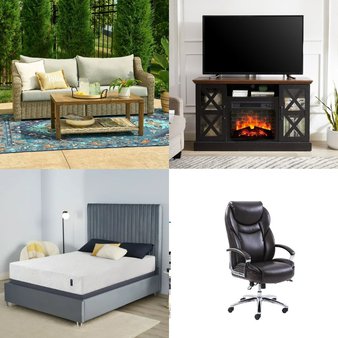 Pallet – 7 Pcs – Patio, Mattresses, TV Stands, Wall Mounts & Entertainment Centers, Office – Overstock – Serta, Mainstays