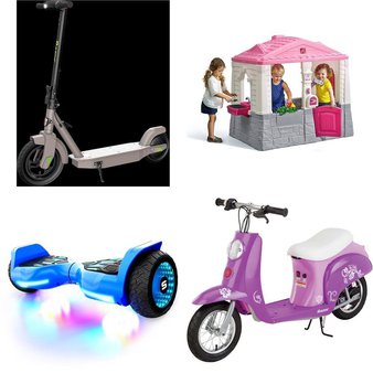 Pallet – 7 Pcs – Powered, Outdoor Play, Dolls, Vehicles – Customer Returns – Razor, Little Tikes, KidKraft, Razor Power Core