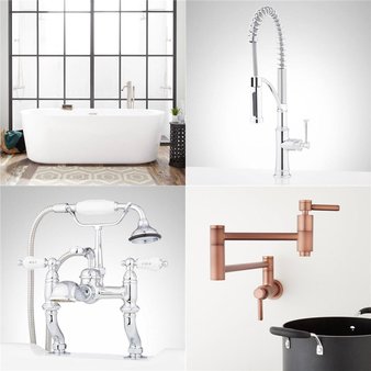 CLEARANCE! Pallet – 326 Pcs – Hardware, Kitchen & Bath Fixtures – Open Box Like New – Signature Hardware, Miseno