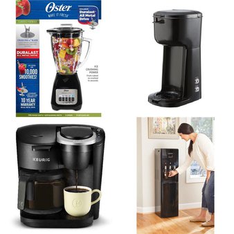 3 Pallets – 101 Pcs – Bar Refrigerators & Water Coolers, Food Processors, Blenders, Mixers & Ice Cream Makers, Drip Brewers / Perculators, Single Cup Brewers – Customer Returns – Oster, Keurig, Farberware, Mainstays