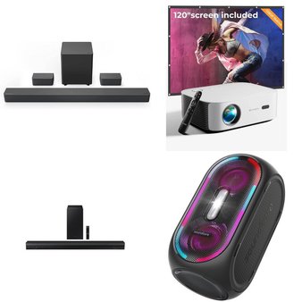 Pallet – 27 Pcs – Speakers, Portable Speakers – Damaged / Missing Parts / Tested NOT WORKING – Samsung, Monster, TCL, VIZIO