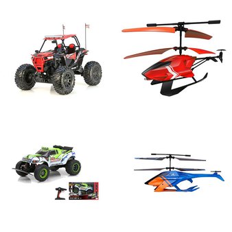 3 Pallets – 228 Pcs – Vehicles, Trains & RC, Action Figures, Water Guns & Foam Blasters – Customer Returns – New Bright, Adventure Force, Sky Rover, VTECH