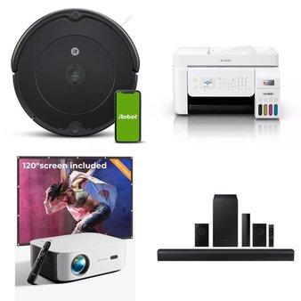 CLEARANCE! Pallet – 59 Pcs – Projector, Portable Speakers, Speakers, All-In-One – Customer Returns – HP, onn., Packed Party, EPSON