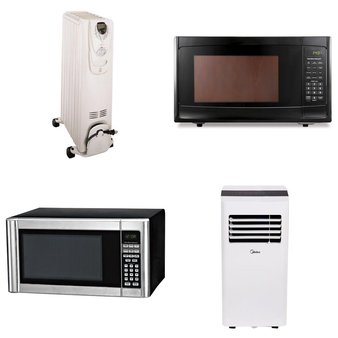 Pallet – 15 Pcs – Microwaves, Heaters – Customer Returns – Hamilton Beach, DeLonghi, Midea, Sunbeam