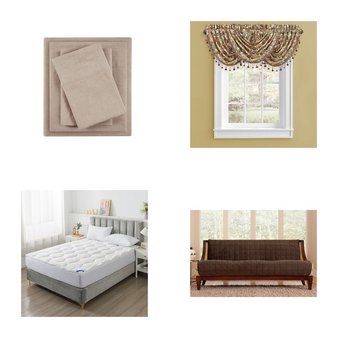 Pallet – 213 Pcs – Curtains & Window Coverings, Rugs & Mats, Kitchen & Dining, Sheets, Pillowcases & Bed Skirts – Mixed Conditions – Unmanifested Home, Window, and Rugs, Fieldcrest, Eclipse, Sun Zero