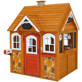 12 Pcs – KidKraft Stoneycreek Cedar Outdoor Playhouse – NEW – Retail Ready