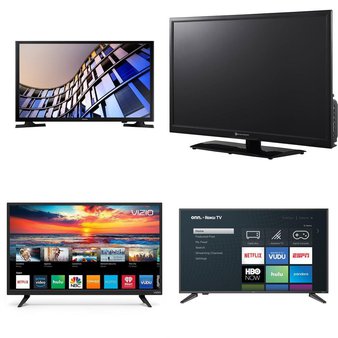 12 Pcs – LED/LCD TVs (28″ – 40″) – Refurbished (GRADE A, No Stand) – VIZIO, Onn, ELEMENT, Samsung