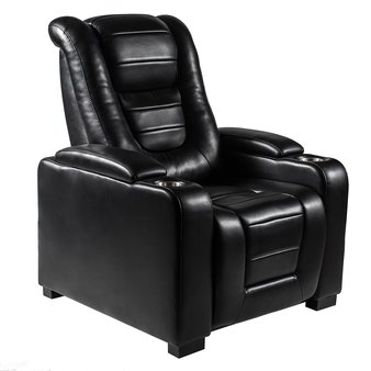 Pallet – Park Hill 9939 Myles Power Theater Recliner W/Adjustable Headrest, Black – Living Room – Customer Returns
