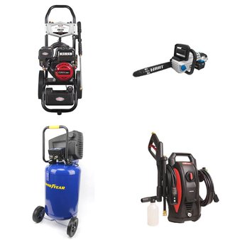 Pallet – 9 Pcs – Power Tools, Pressure Washers – Customer Returns – Hyper Tough, Goodyear, Simpson, Hart