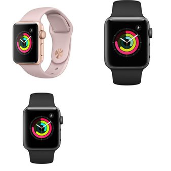 8 Pcs – Series 3 Apple Watch – 38MM – GPS- GRADE D – Models: MQKW2LL/A, MQKV2LL/A, MTF02LL/A