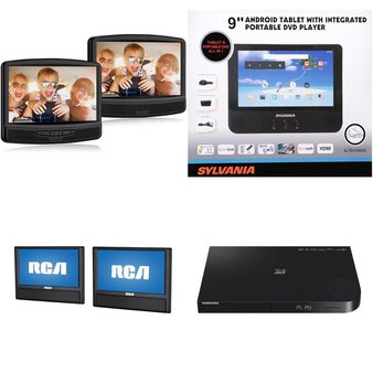 54 Pcs – DVD & Blu Ray Players – Tested Not Working – RCA, SYLVANIA, Sony, Samsung
