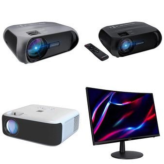 Pallet – 43 Pcs – Projector, Monitors – Open Box Customer Returns – RCA, onn., Monster, Onn