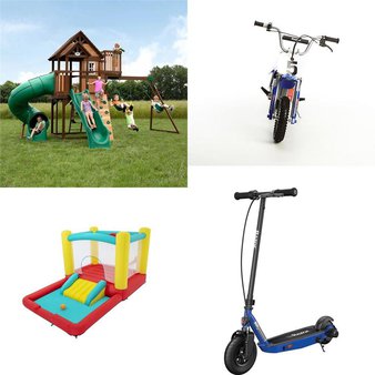 Pallet – 14 Pcs – Powered, Outdoor Play, Not Powered, Vehicles, Trains & RC – Customer Returns – Razor, Play Day, New Bright Industrial Co., Ltd., Backyard Discovery