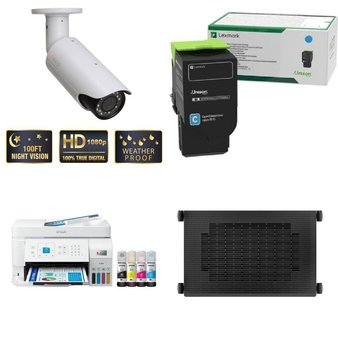 Pallet – 29 Pcs – Inkjet, All-In-One, Security & Surveillance, Networking – Customer Returns – HP, EPSON, SimpliSafe, Netgear