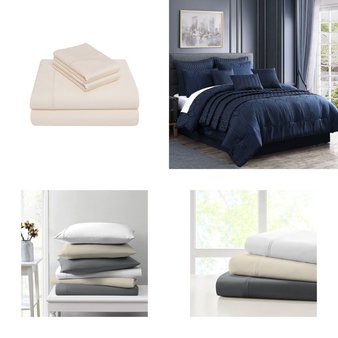 CLEARANCE! 6 Pallets – 829 Pcs – Rugs & Mats, Curtains & Window Coverings, Blankets, Throws & Quilts, Sheets, Pillowcases & Bed Skirts – Mixed Conditions – Unmanifested Home, Window, and Rugs, Unmanifested Bedding, Fieldcrest, Madison Park