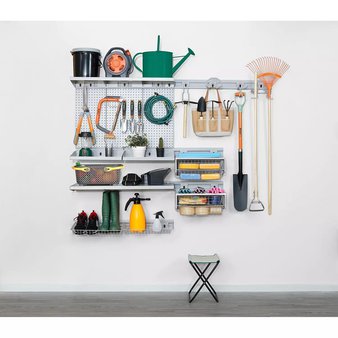 Pallet – 9 Pcs – Storage & Organization – Sam’s Club Brand New – Overstock – Haus – 820909180517 – HAUS 18014 59-Piece Quick-Release Snap Rail Garage Organization System Kit
