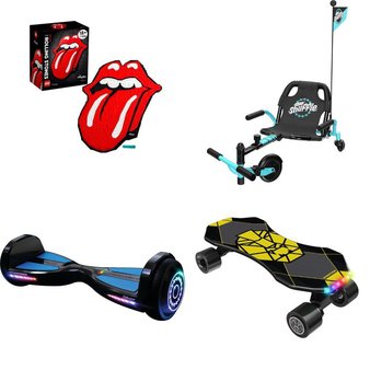 Pallet – 11 Pcs – Powered, Exercise & Fitness, Boardgames, Puzzles & Building Blocks, Vehicles, Trains & RC – Customer Returns – Majik, Swagtron, Razor, Lego