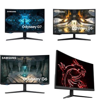 Pallet – 14 Pcs – Monitors – Damaged / Missing Parts / Tested NOT WORKING – MSI, Samsung, Onn